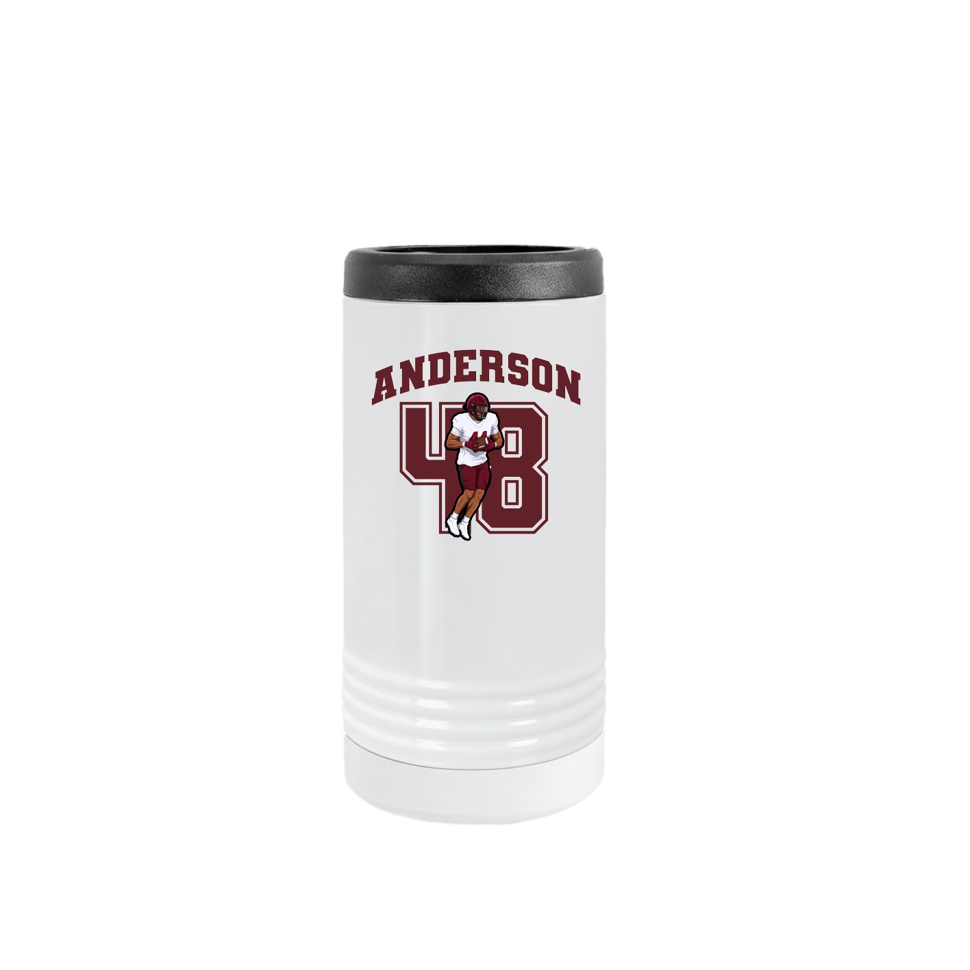 Slim Beverage Holder — Number in White
