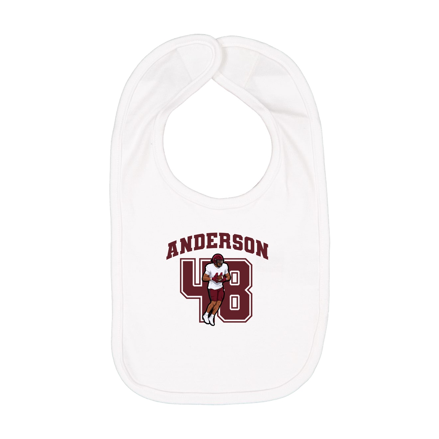 Infant Bib — Number in White