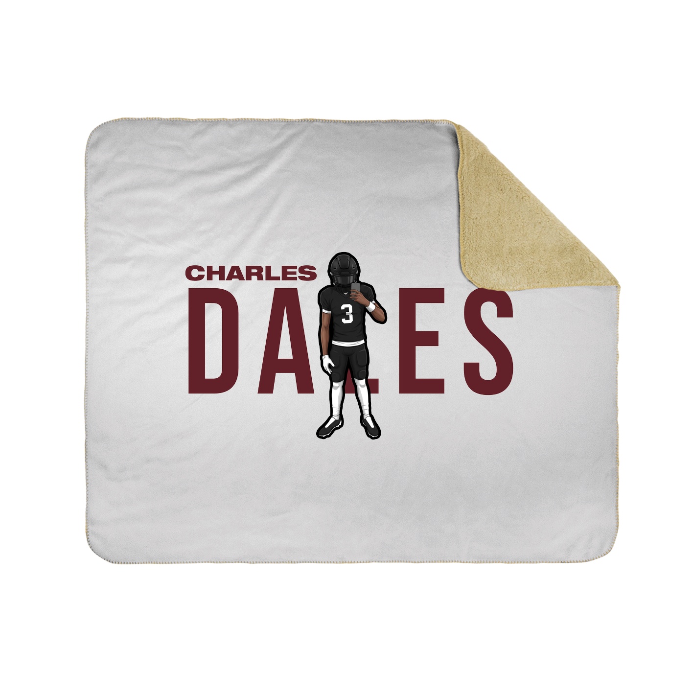 Throw Blanket — Player Name in White