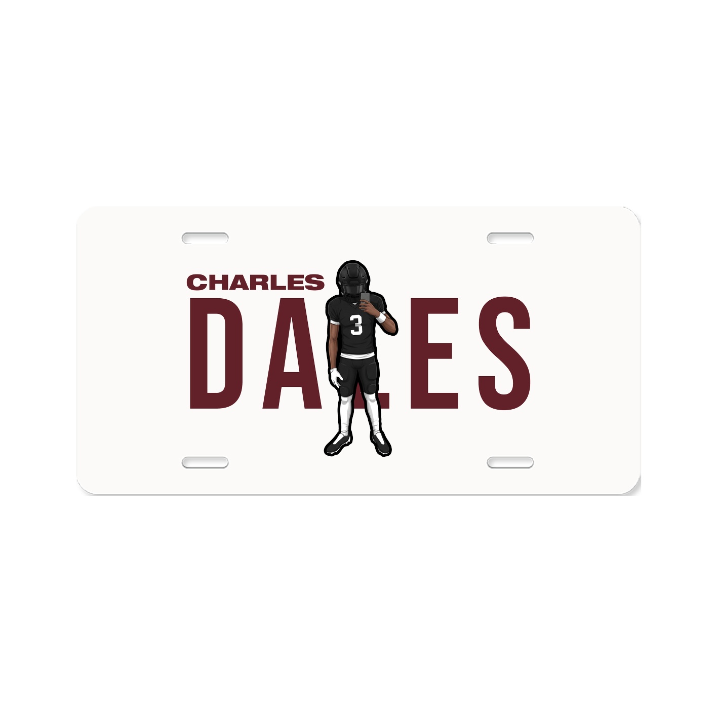 License Plate — Player Name in Classic