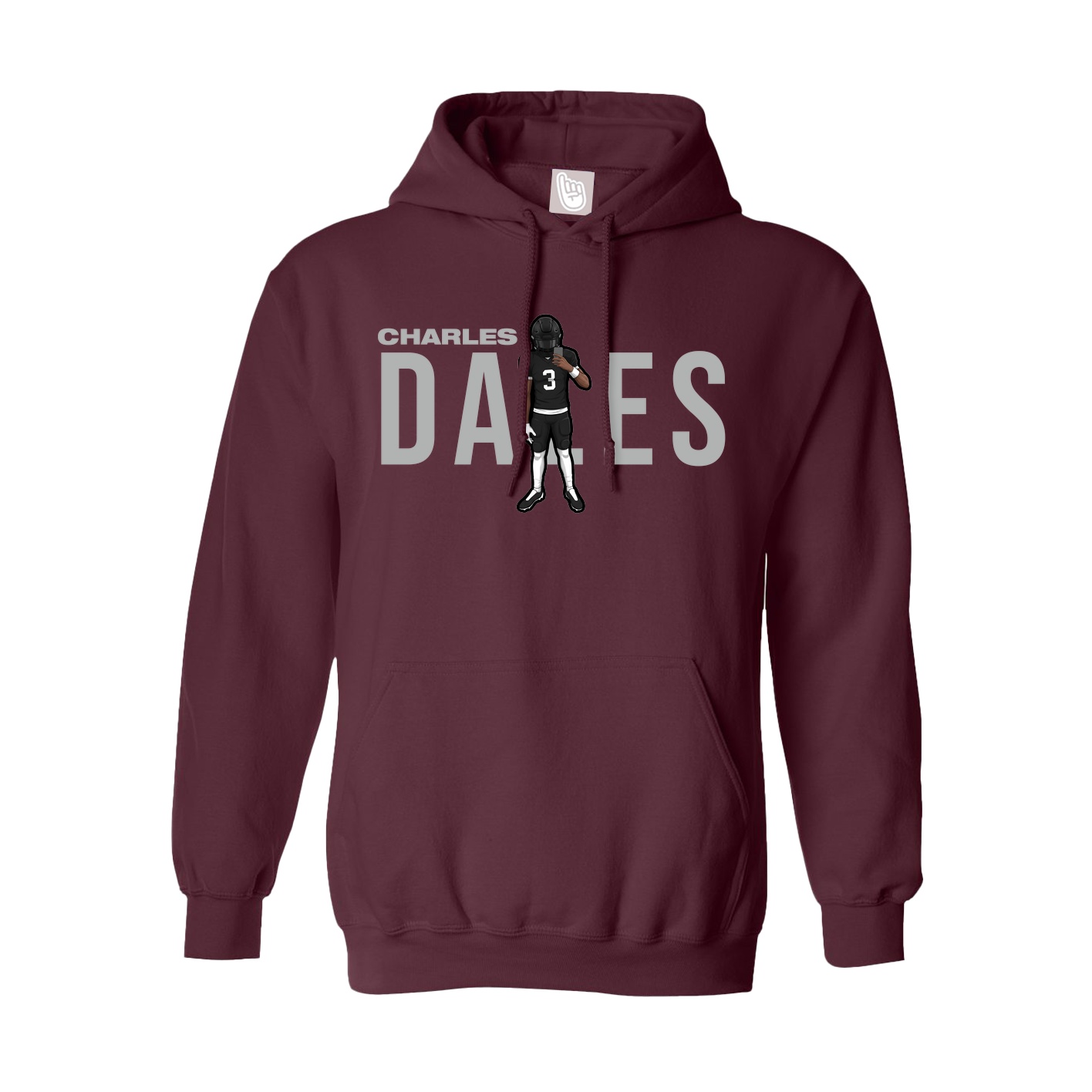 Hoodie — Player Name in Maroon