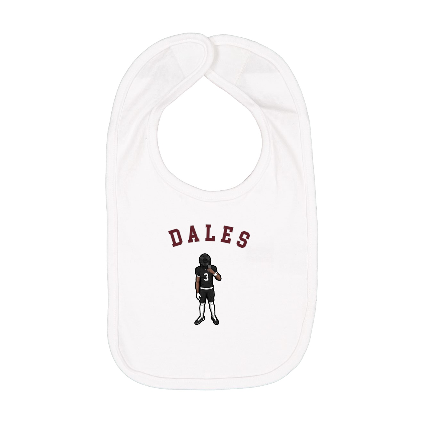 Infant Bib — Shirsey Arch in White