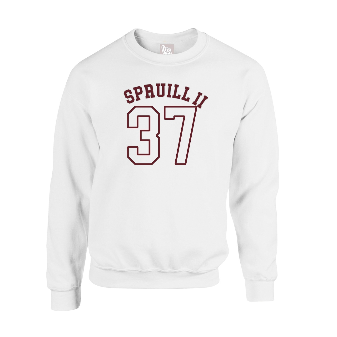 Fleece Crew — Shirsey Arch in White