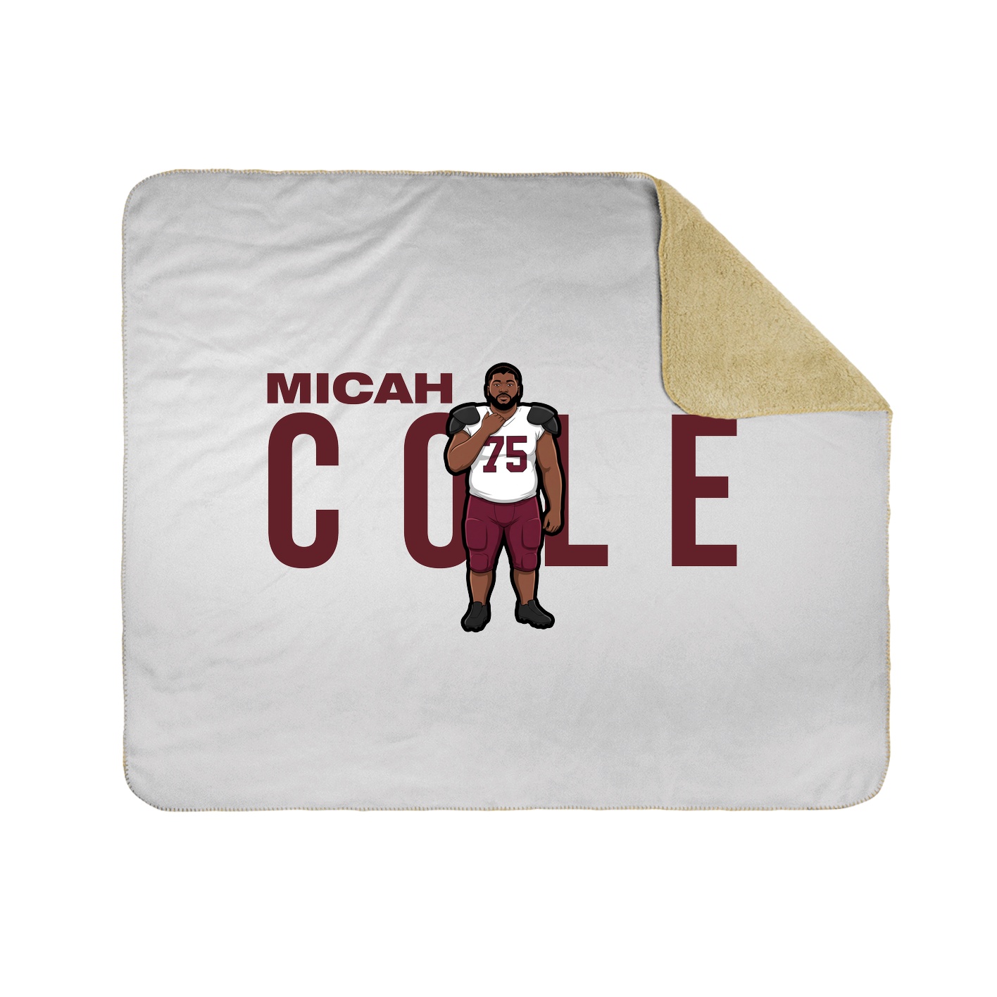 Throw Blanket — Player Name in White