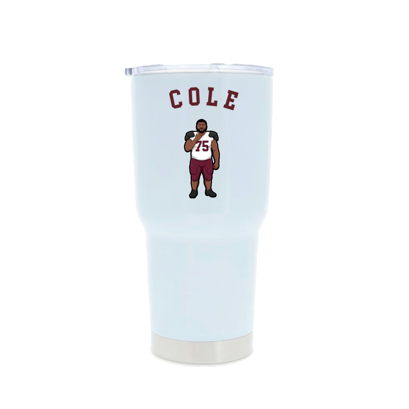30oz Stainless Steel Tumbler — Shirsey Arch in White