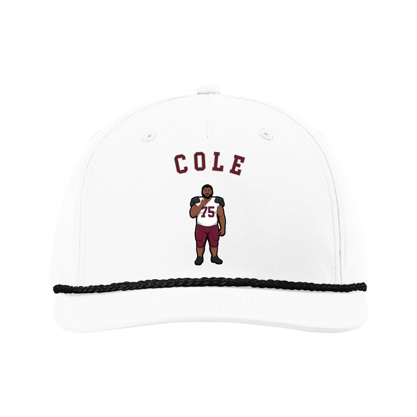 Five-Panel Classic Rope Cap — Shirsey Arch in White