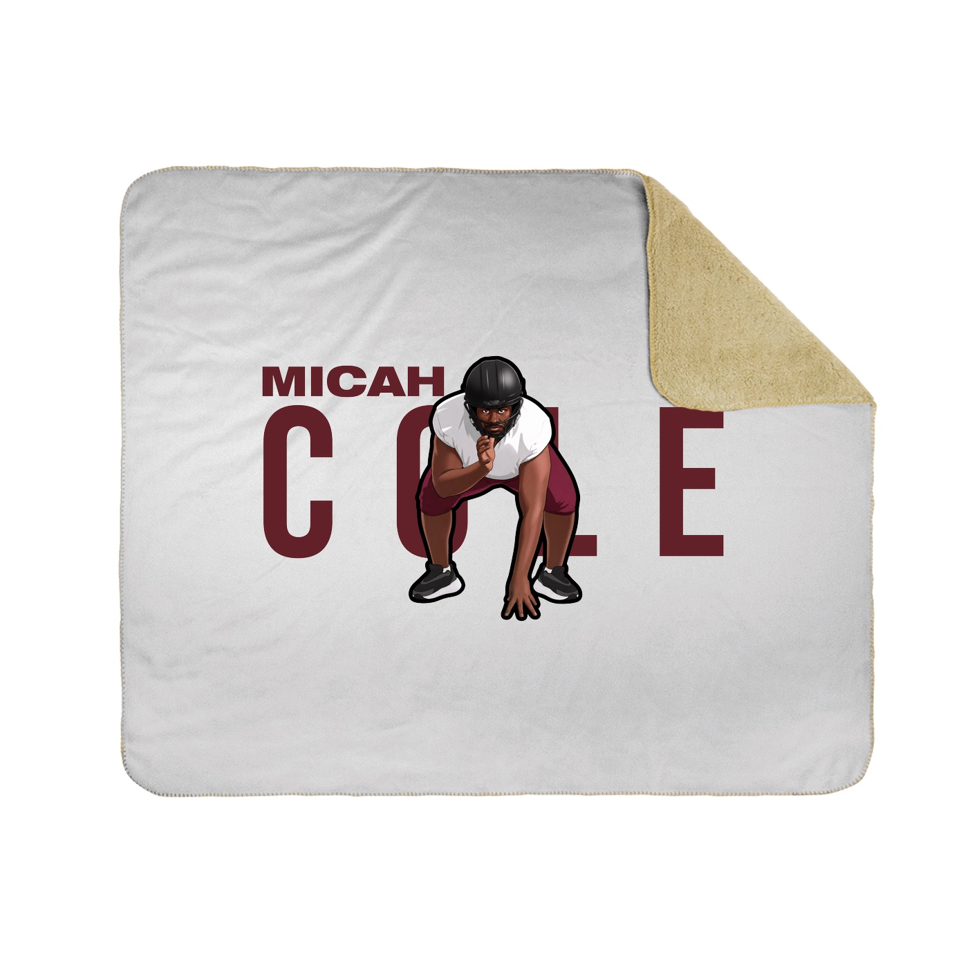 Throw Blanket — Player Name in White