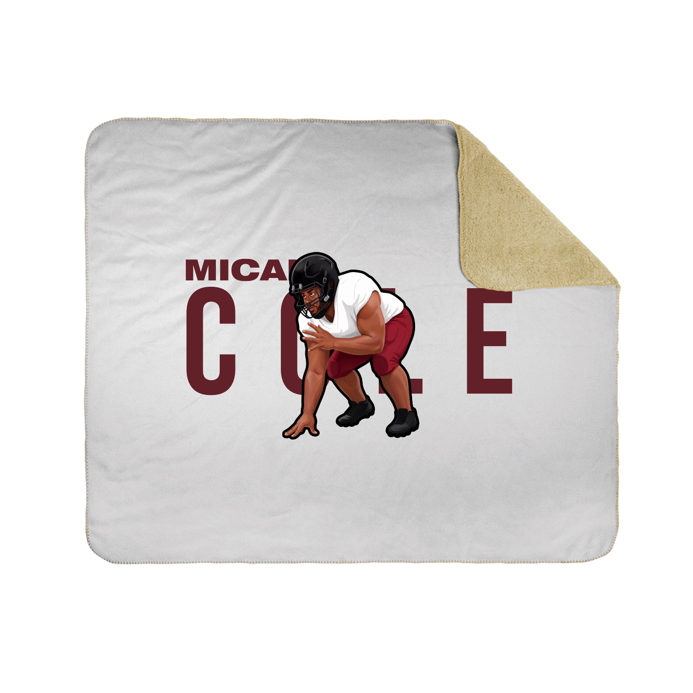 Throw Blanket — Player Name in White