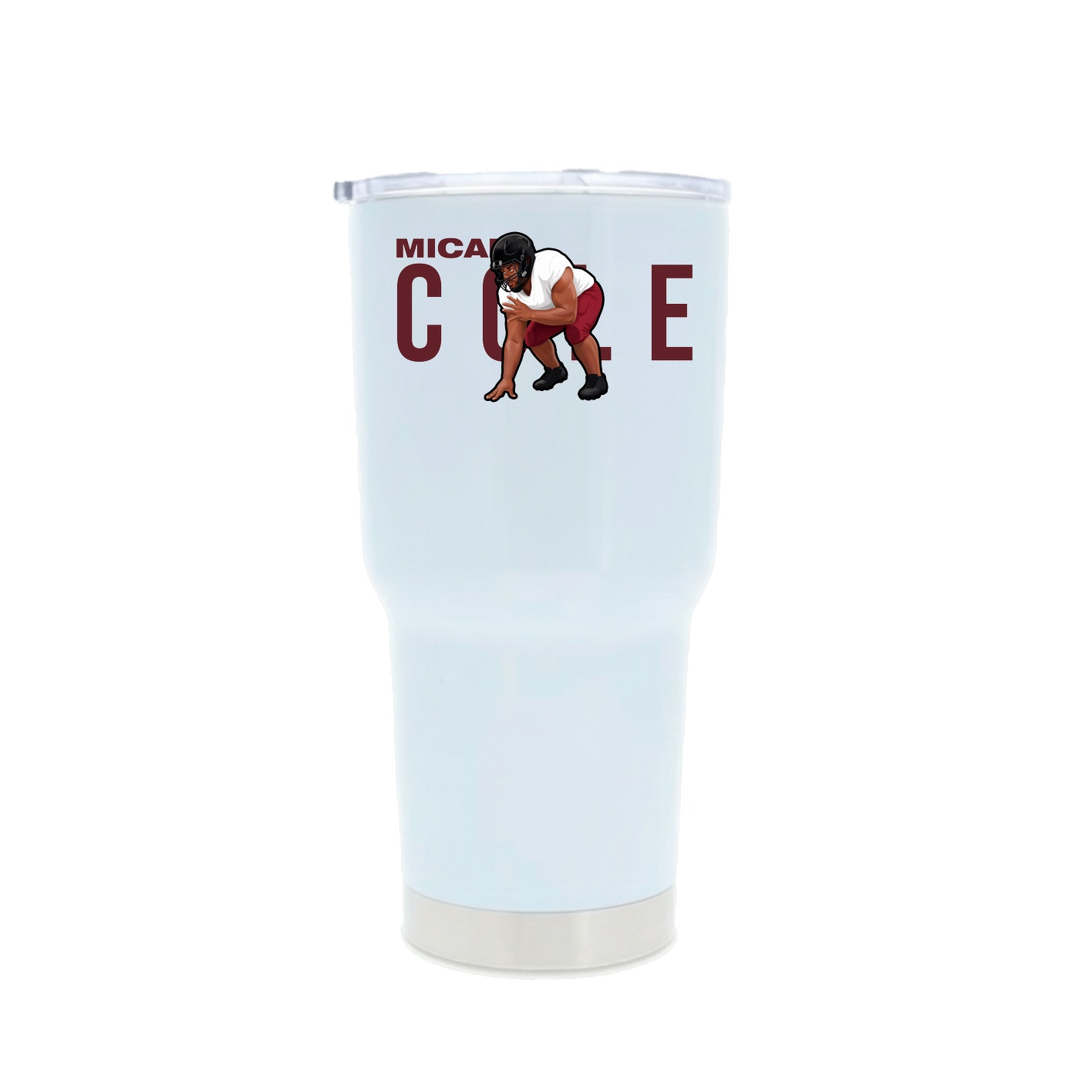 30oz Stainless Steel Tumbler — Player Name in White