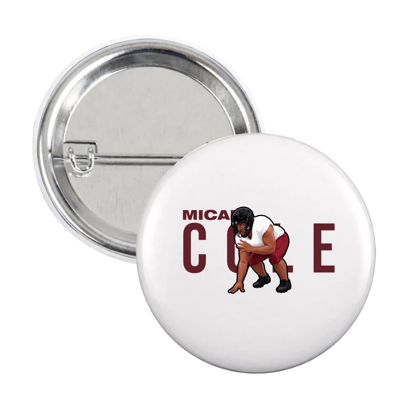 Game Day Button — Player Name in White