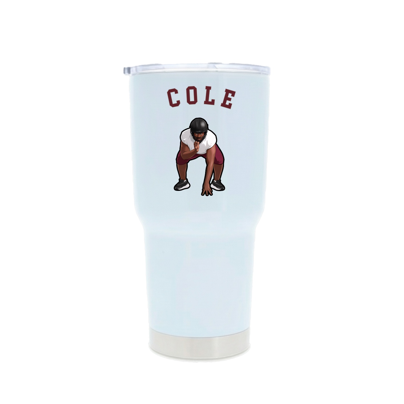 30oz Stainless Steel Tumbler — Shirsey Arch in White