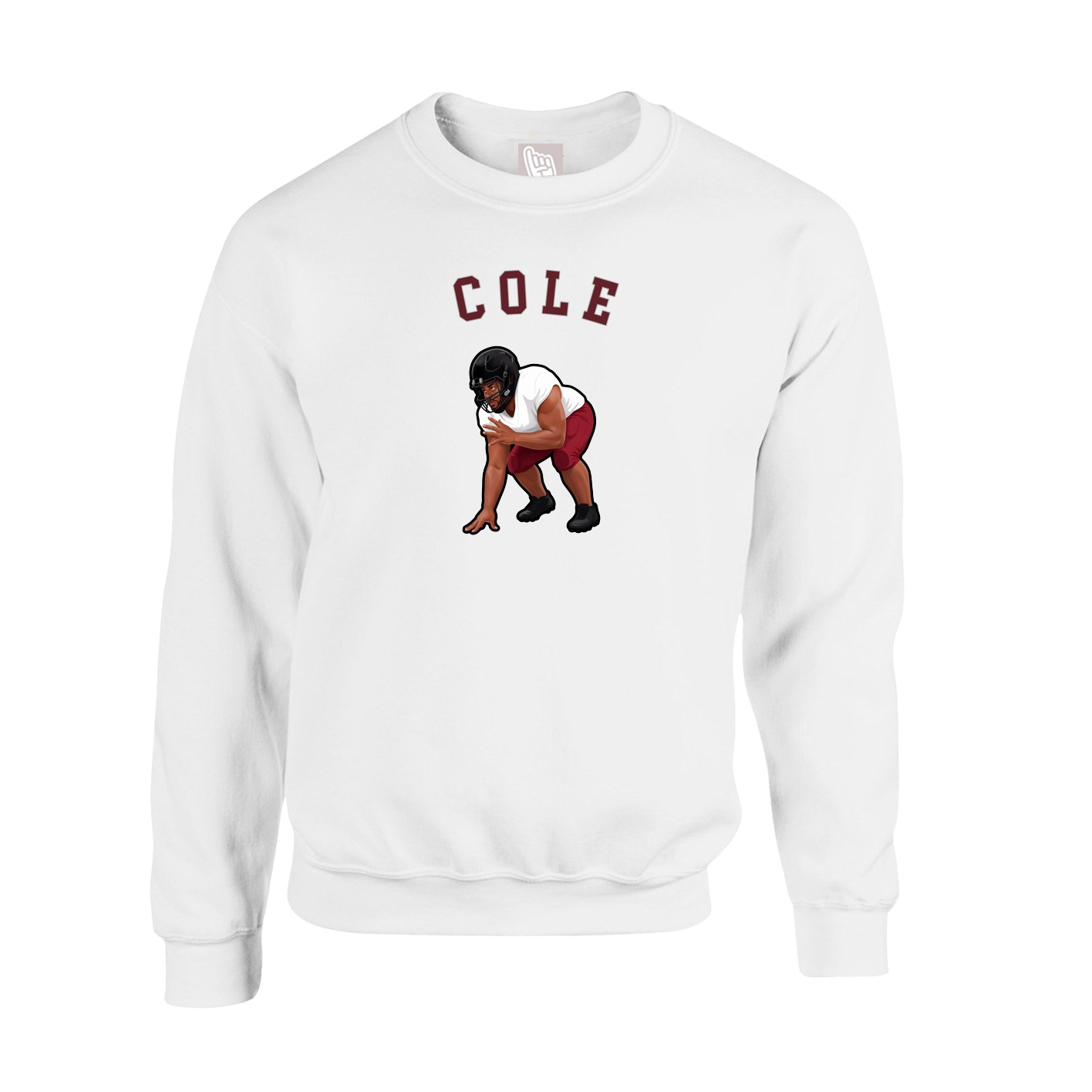 Fleece Crew — Shirsey Arch in White