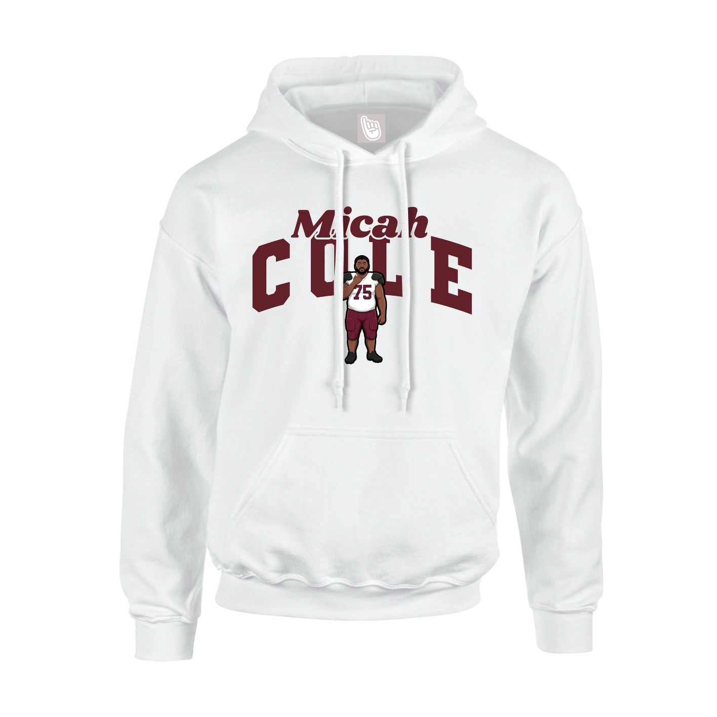Hoodie — Signature Arch in White