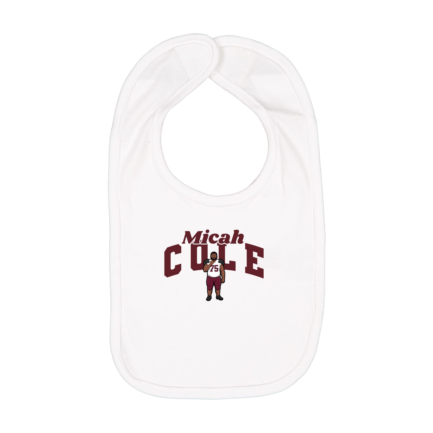 Infant Bib — Signature Arch in White