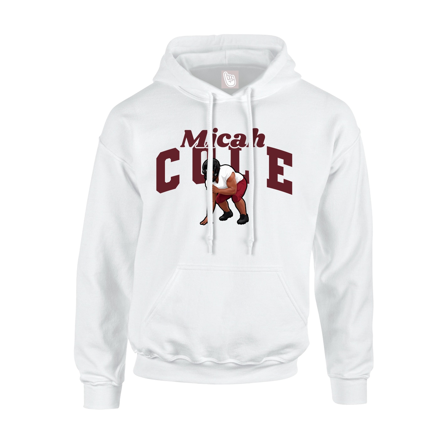 Youth Hoodie — Signature Arch in White