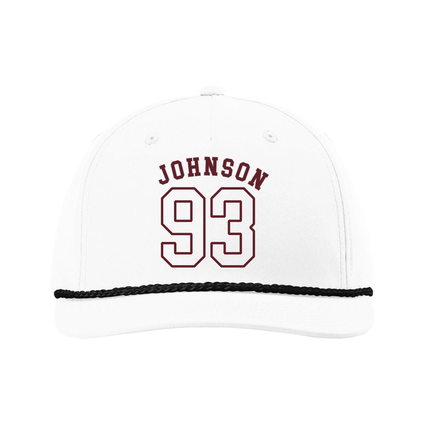 Five-Panel Classic Rope Cap — Shirsey Arch in White
