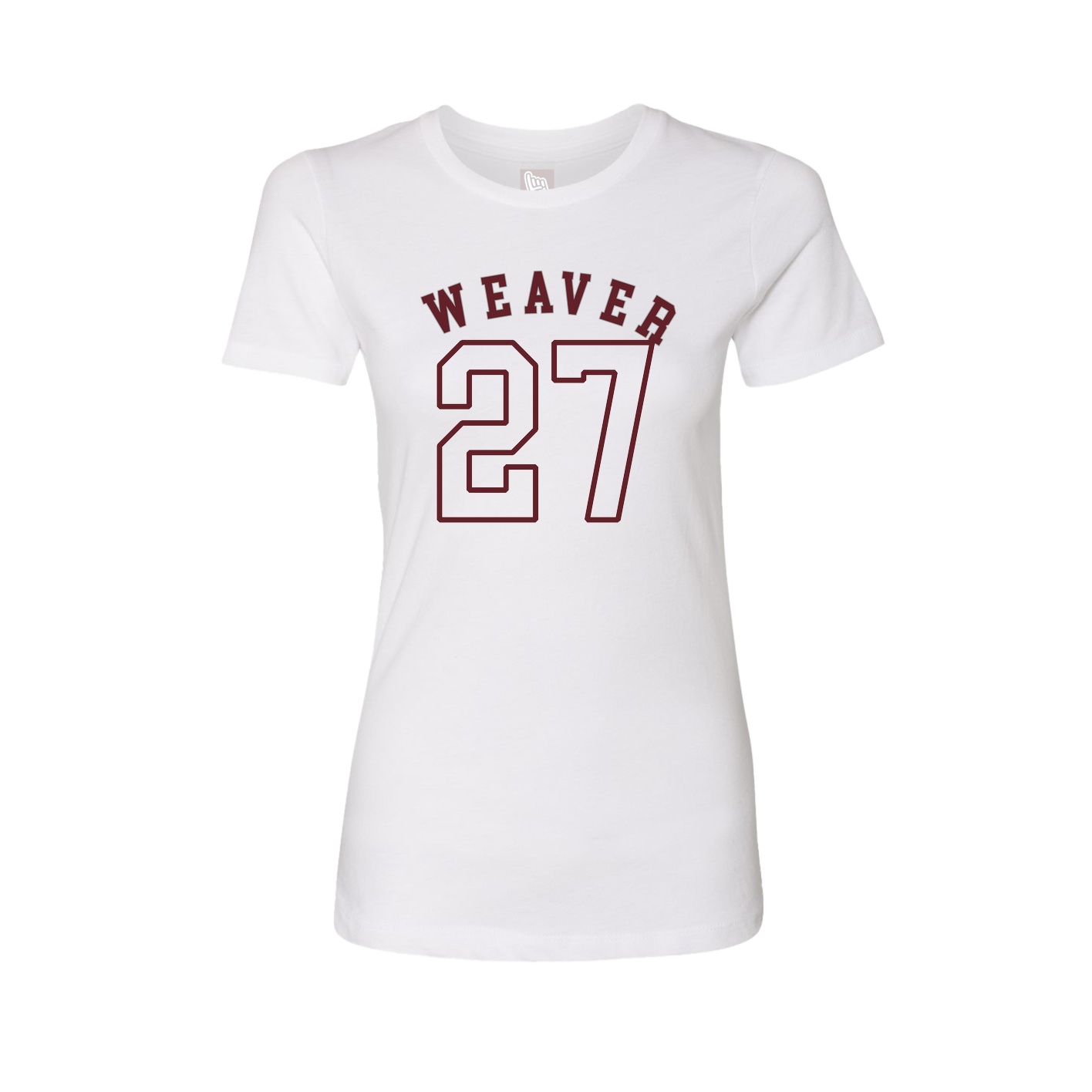 Fitted Women's Tee — Shirsey Arch in White