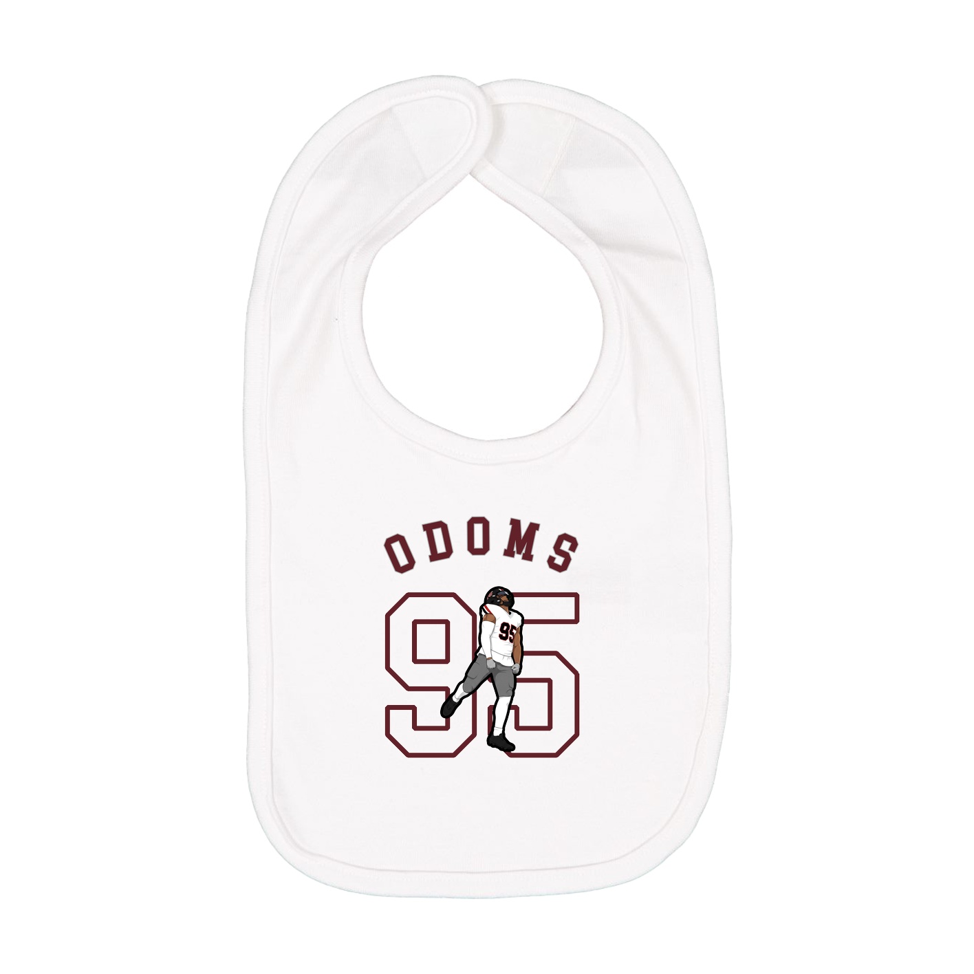 Infant Bib — Shirsey Arch in White