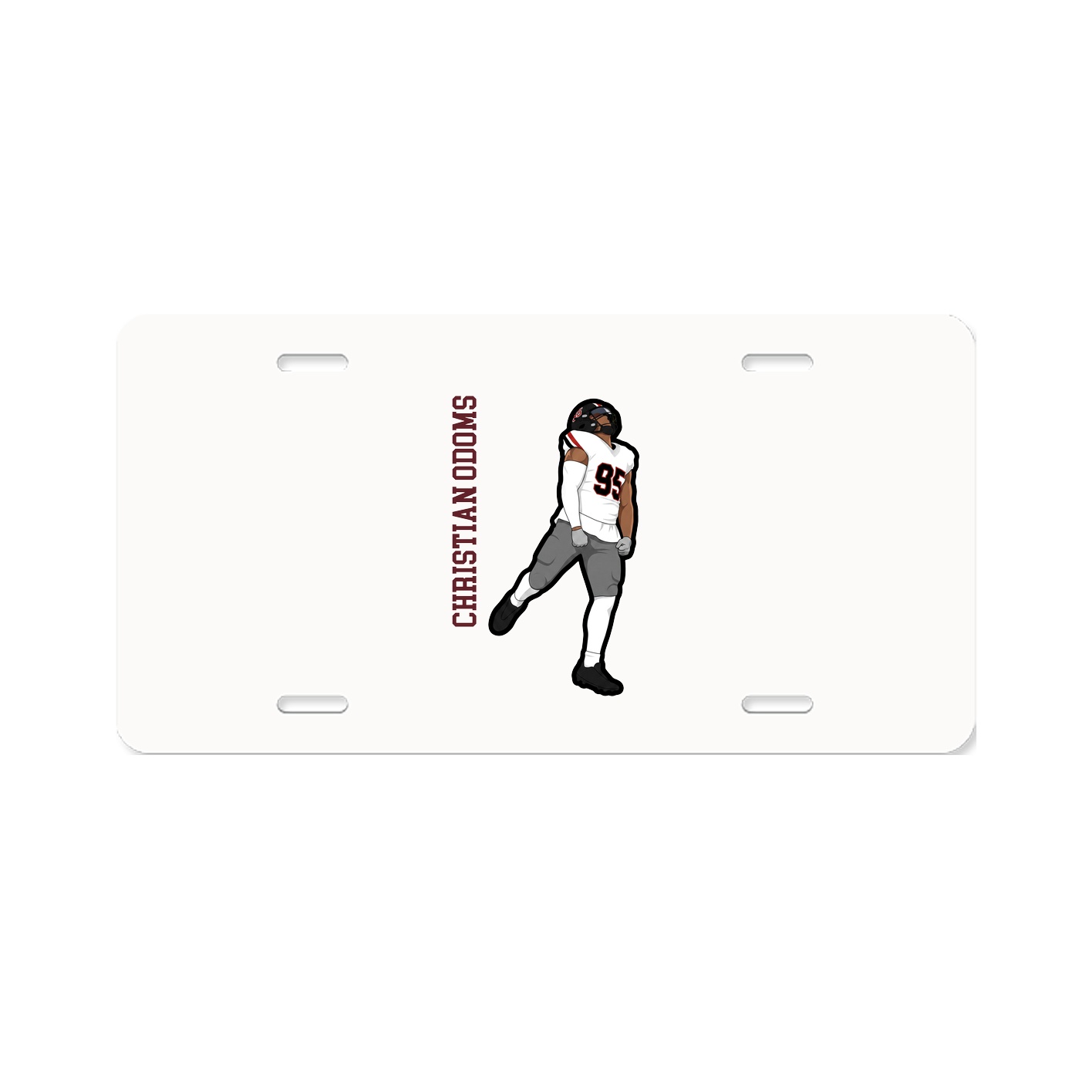 License Plate — Name Vertical in Classic