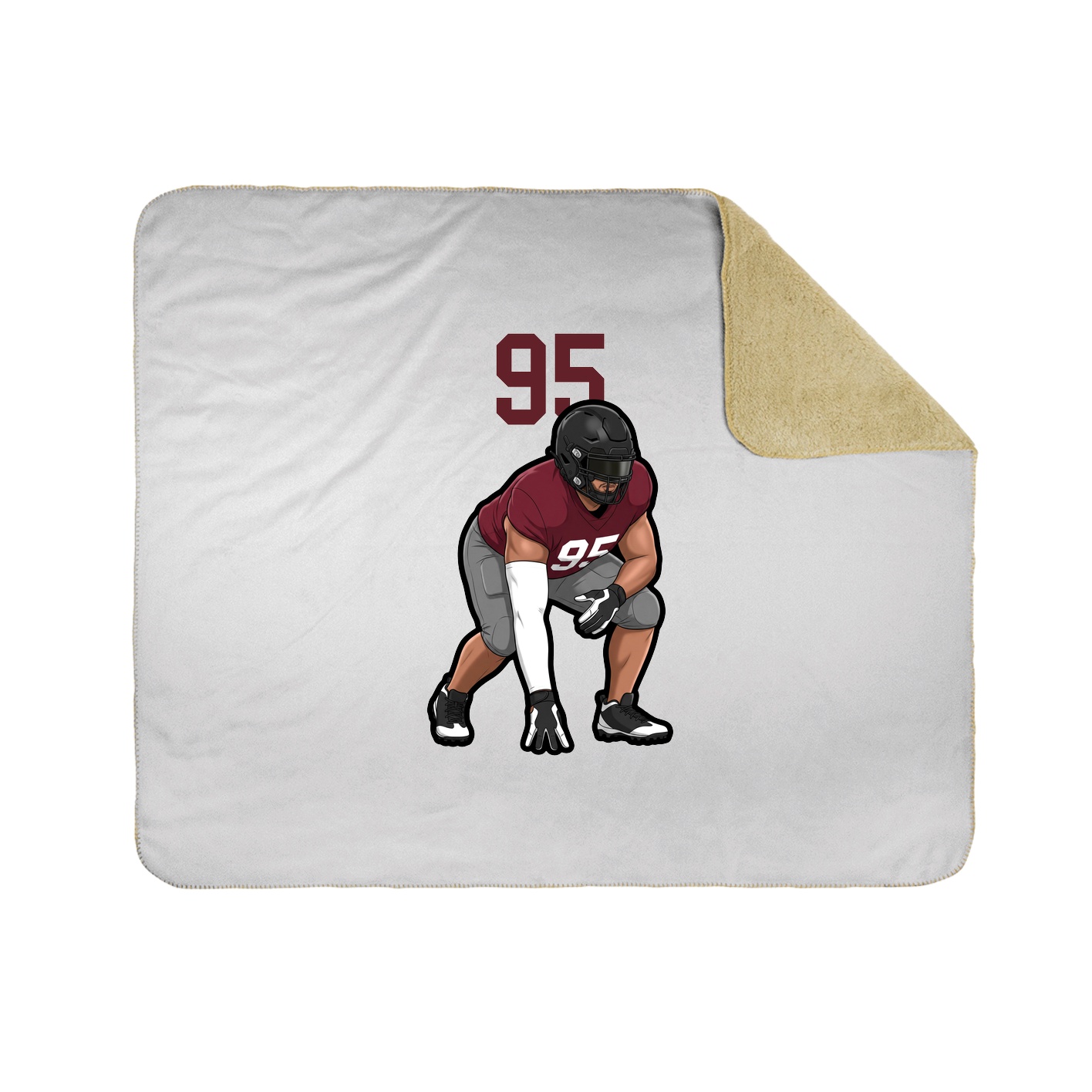 Throw Blanket — Number Top in White