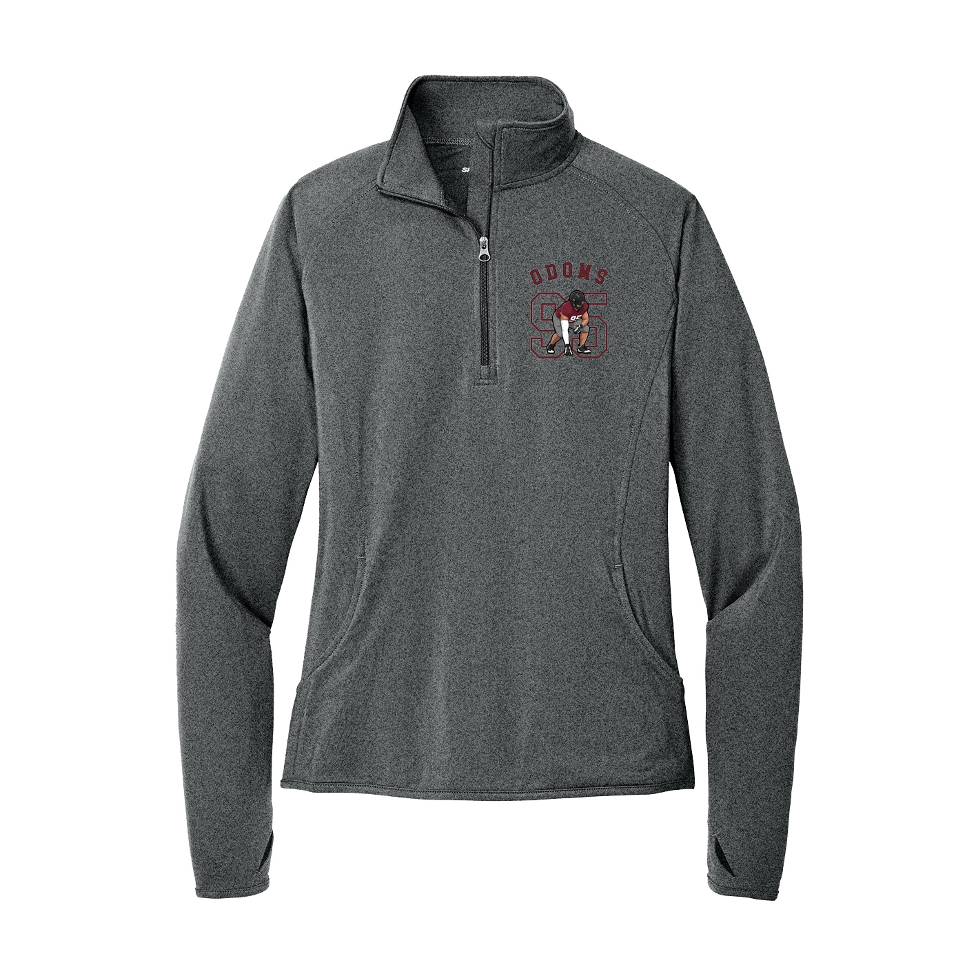 Women's Q-Zip Pullover — Shirsey Arch in Grey