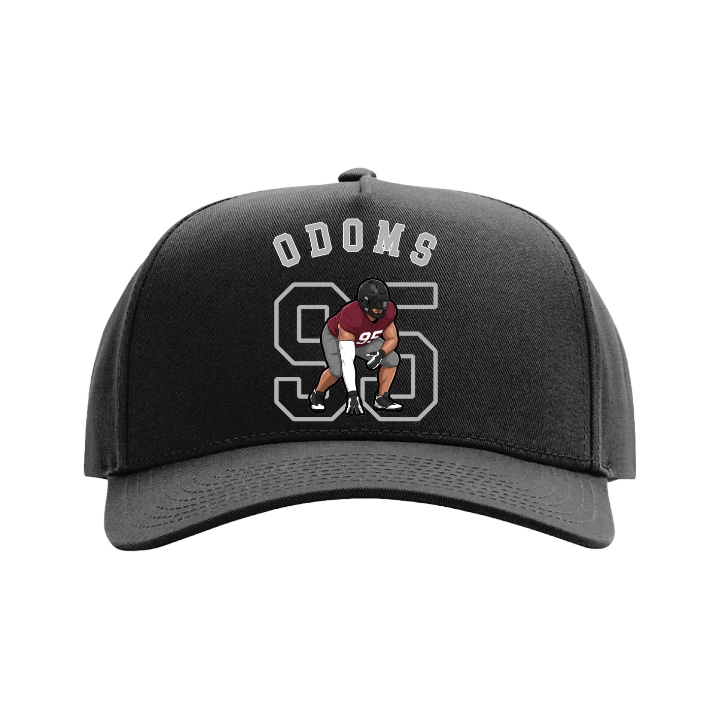Full Fabric Five-Panel Champ Cap — Shirsey Arch in Black