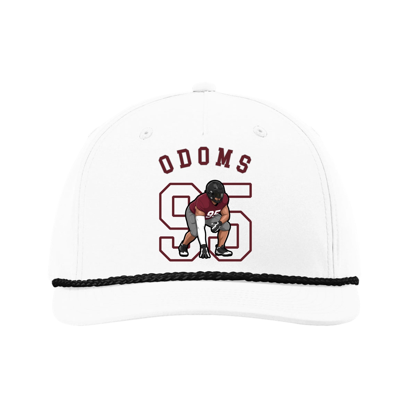 Five-Panel Classic Rope Cap — Shirsey Arch in White