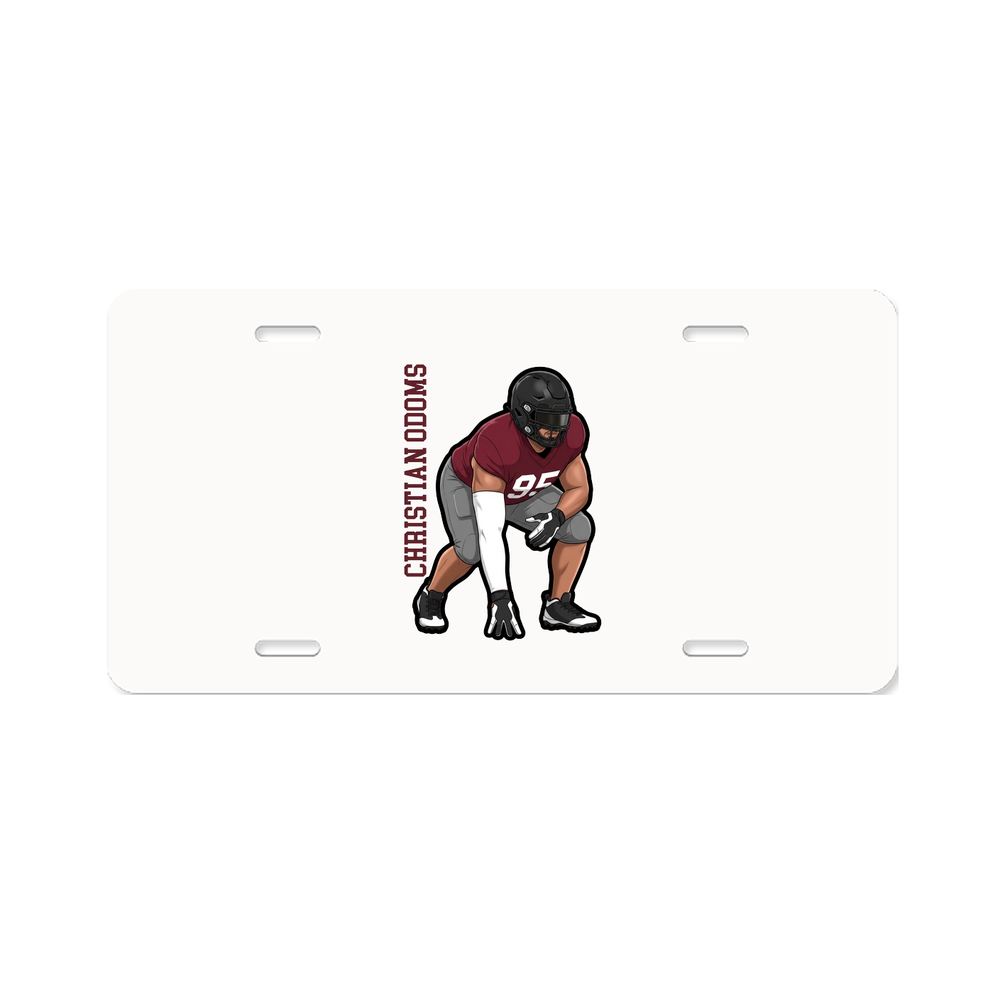 License Plate — Name Vertical in Classic