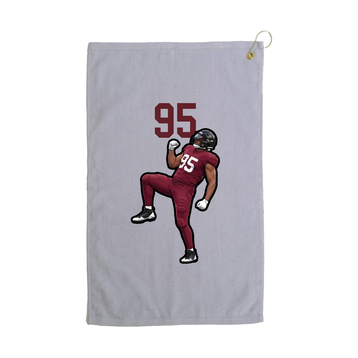 Golf Towel — Number Top in Grey
