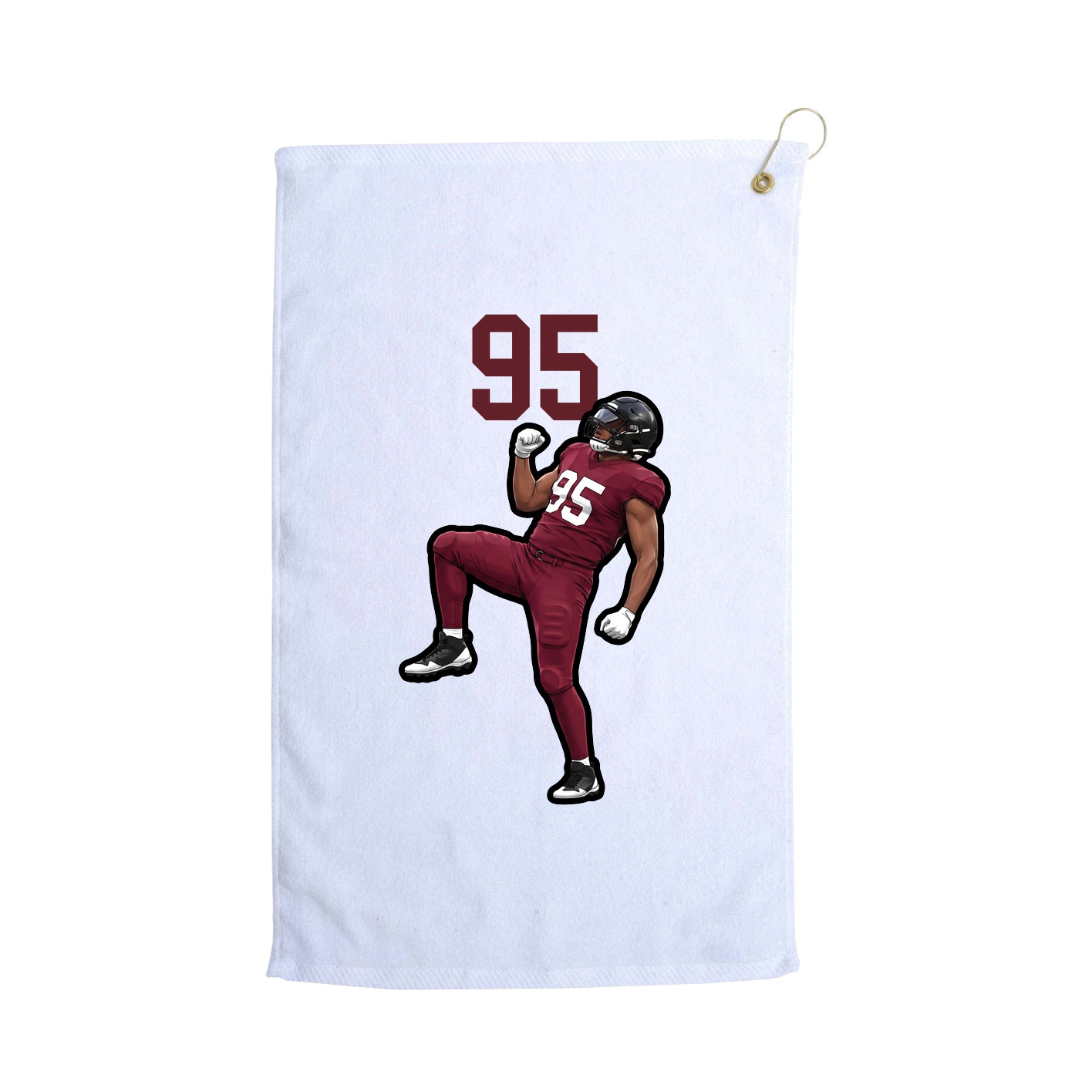 Golf Towel — Number Top in White