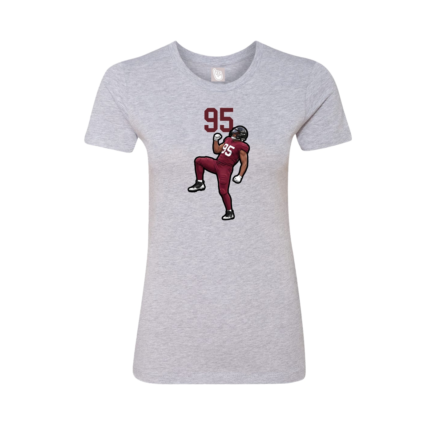 Womens Tee — Number Top in Grey