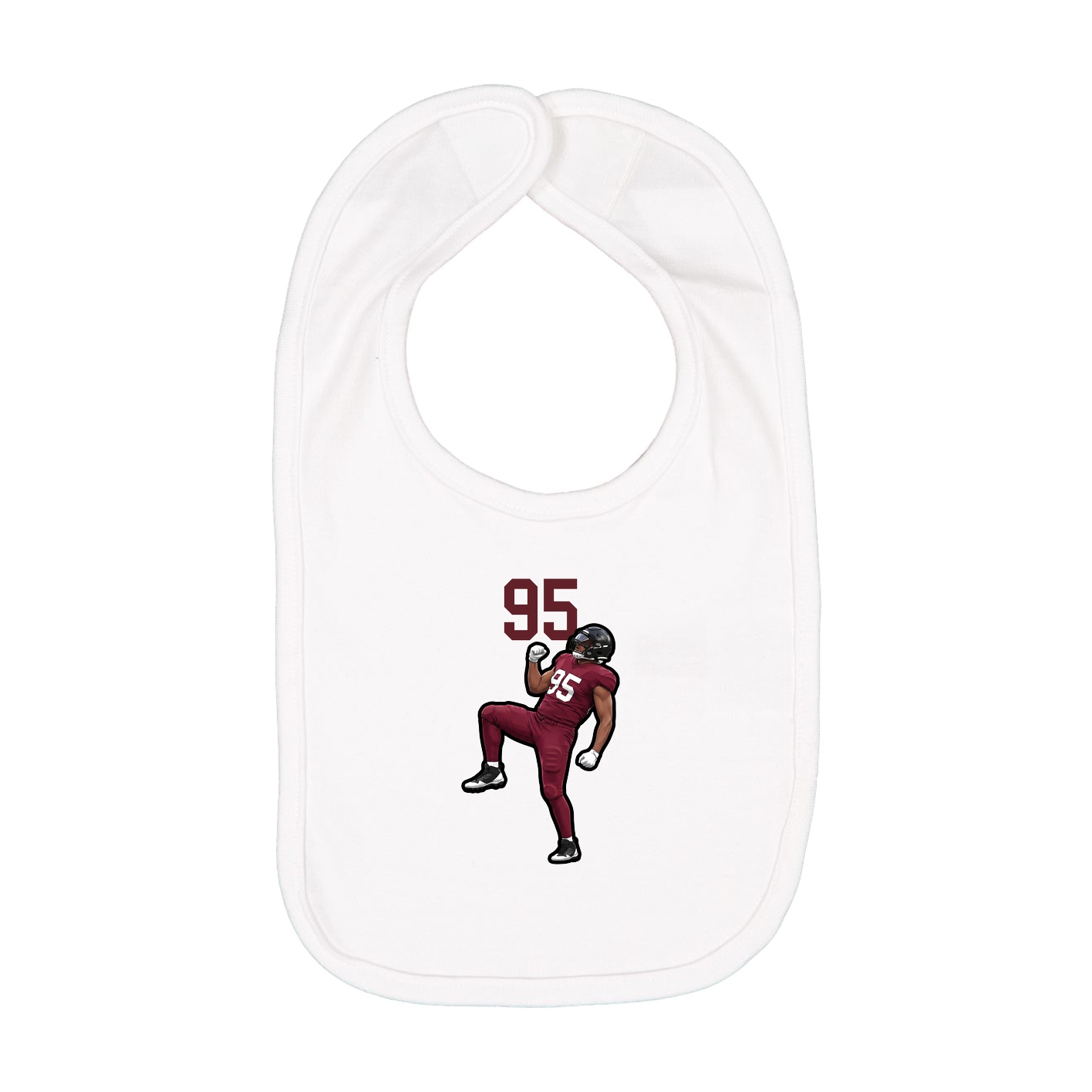 Infant Bib — Number Top in White