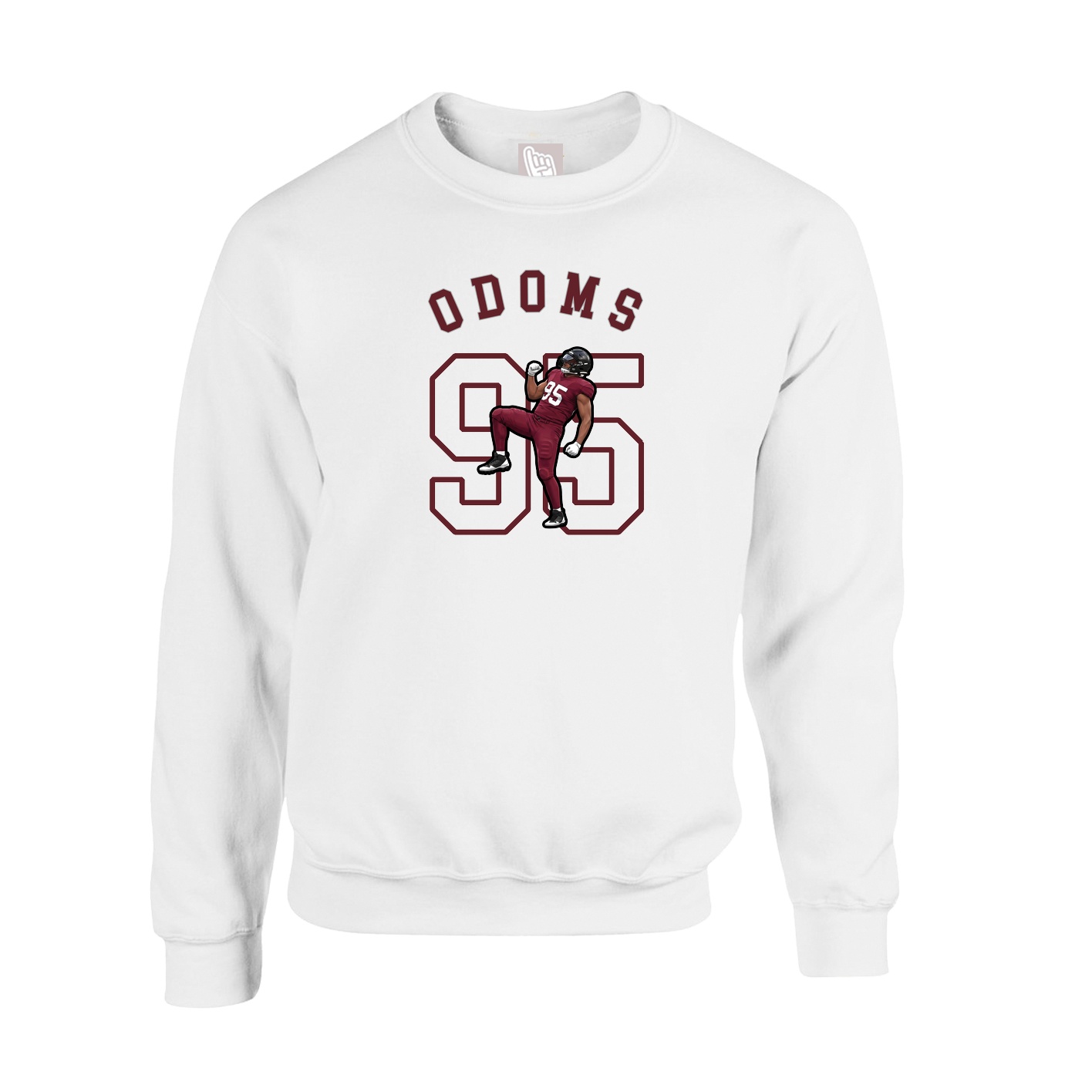 Fleece Crew — Shirsey Arch in White