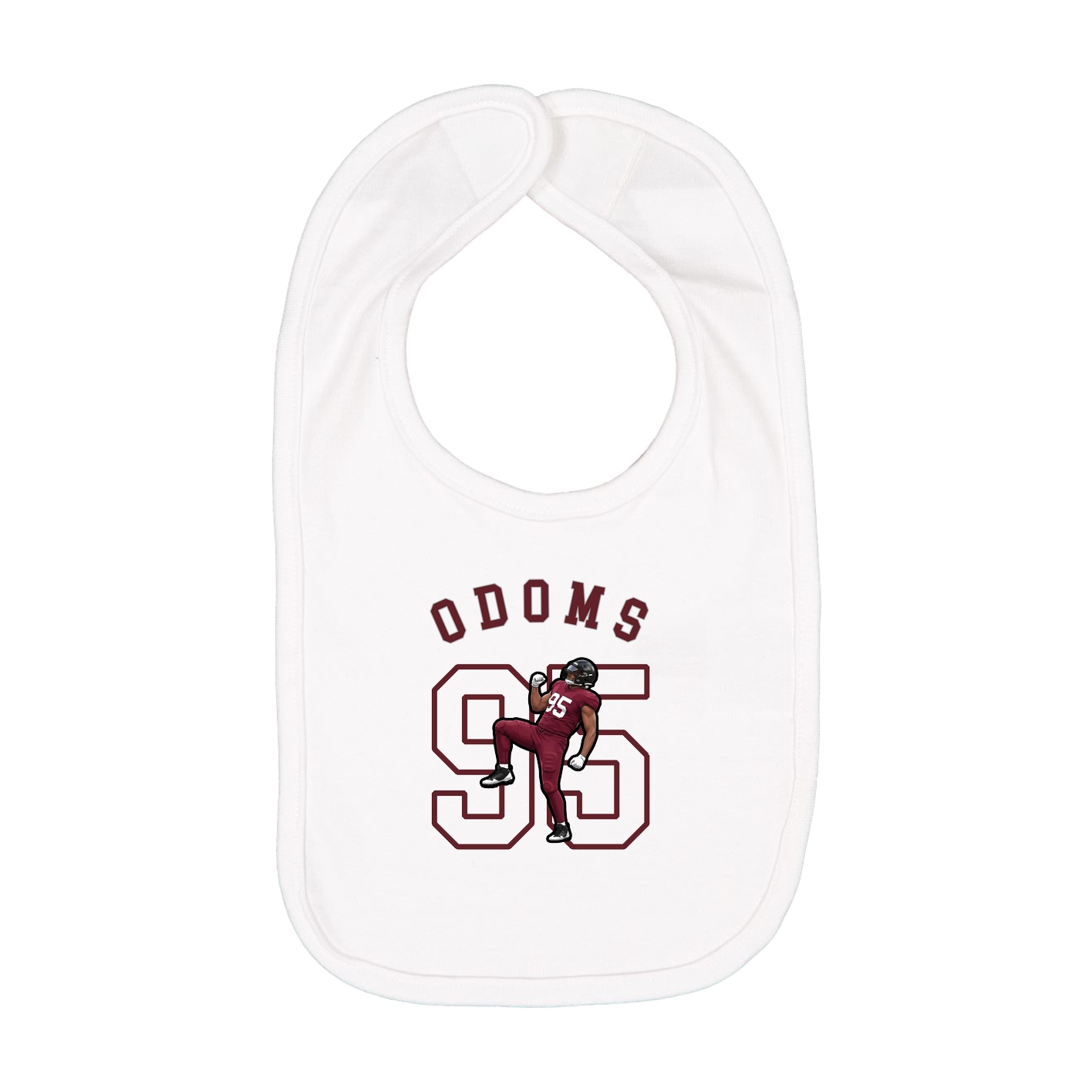 Infant Bib — Shirsey Arch in White