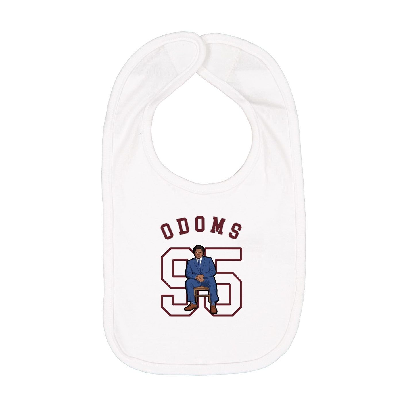 Infant Bib — Shirsey Arch in White