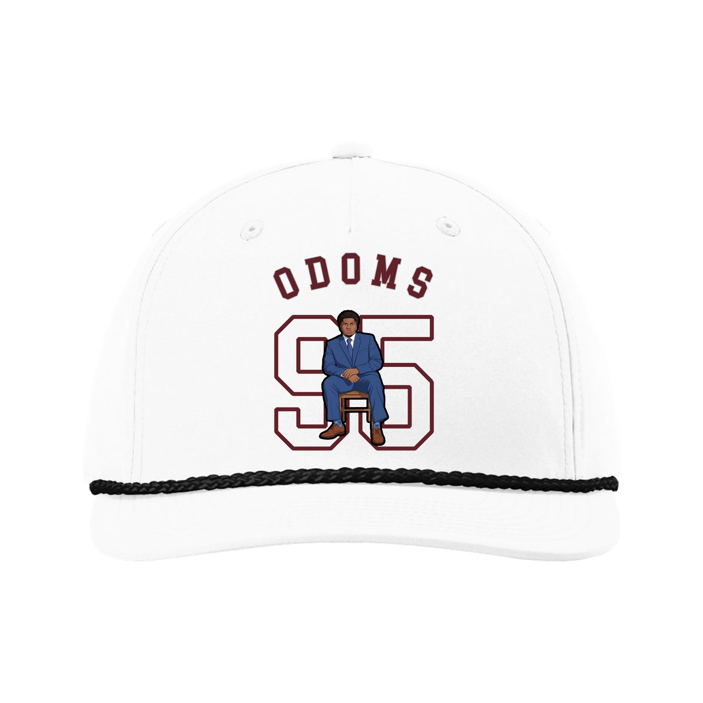Five-Panel Classic Rope Cap — Shirsey Arch in White