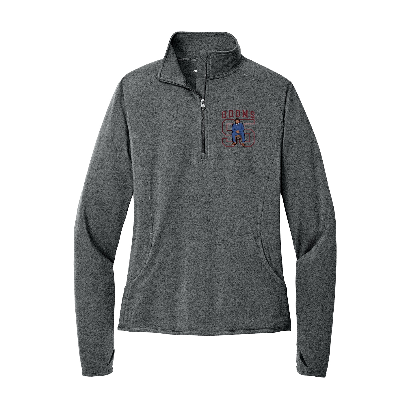 Women's Q-Zip Pullover — Shirsey in Grey