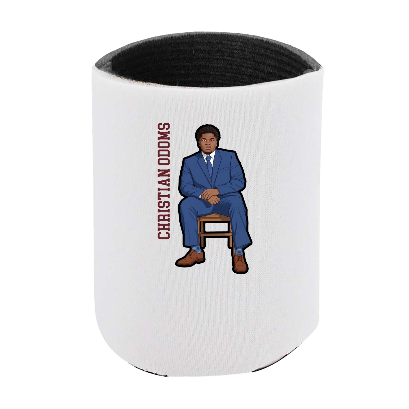 Can Holder — Name Vertical in White