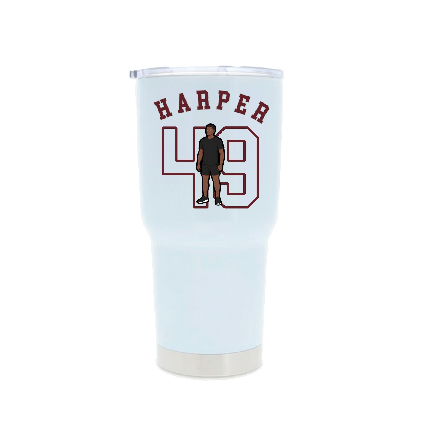 30oz Stainless Steel Tumbler — Shirsey Arch in White