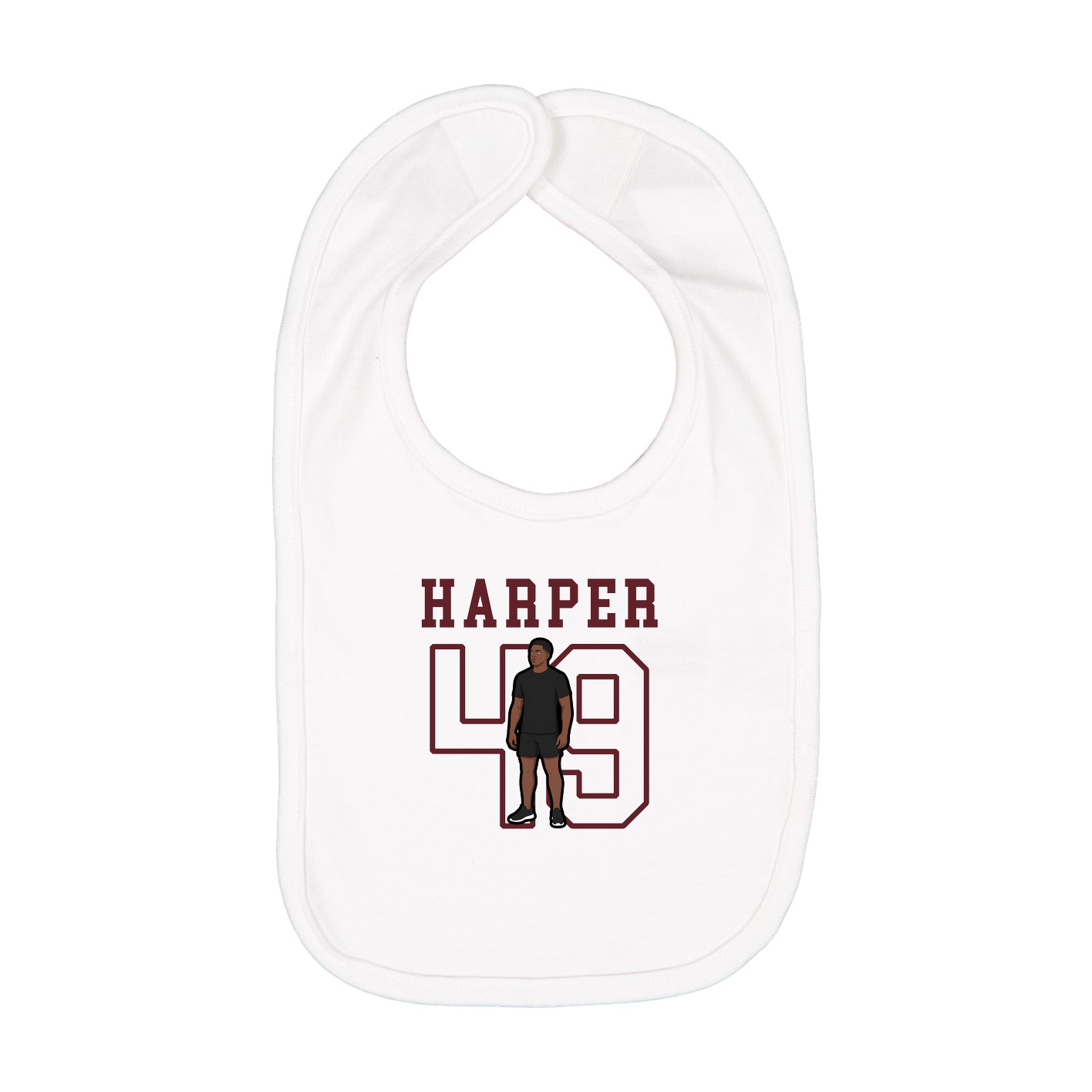 Infant Bib — Shirsey in White