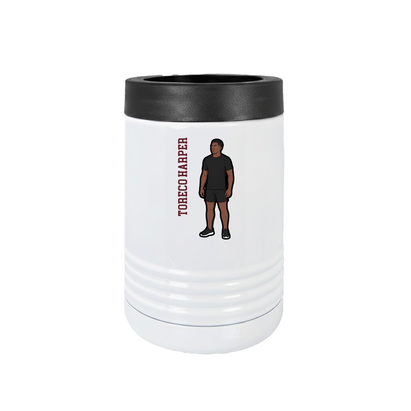Beverage Holder — Name Vertical in White