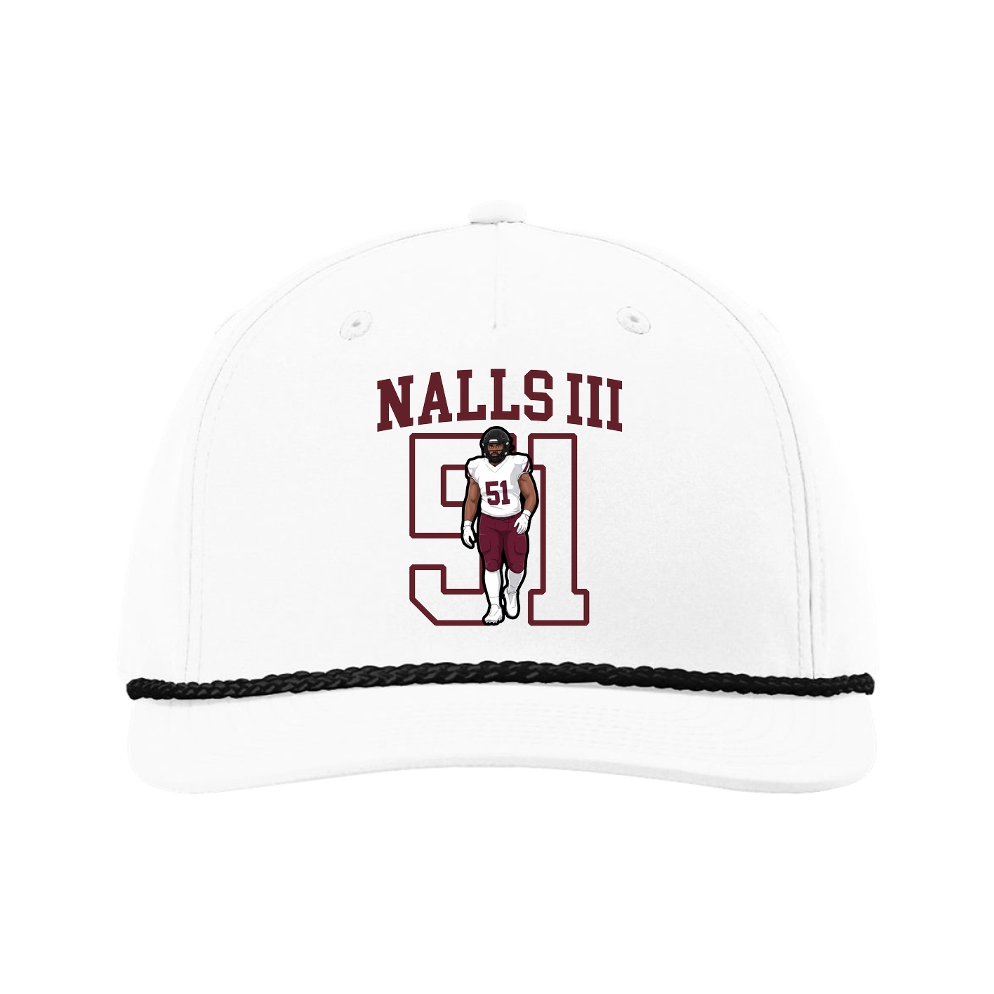Five-Panel Classic Rope Cap — Shirsey in White