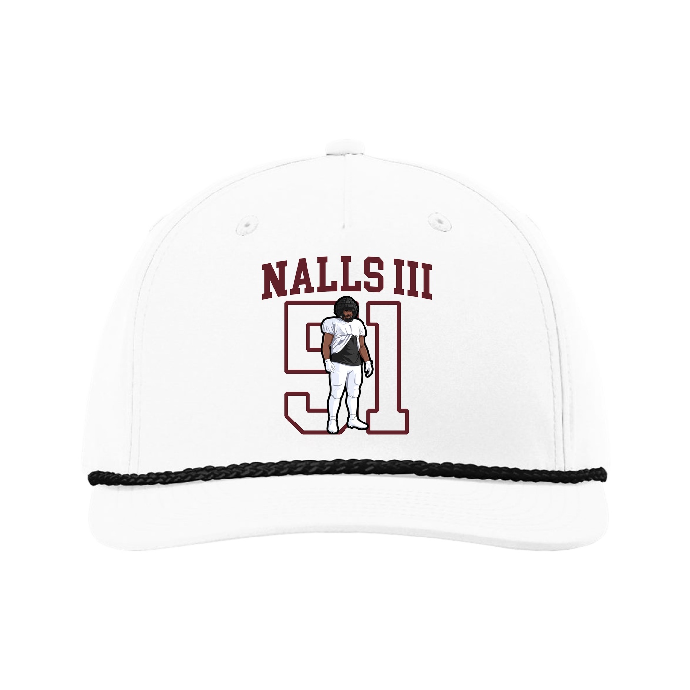 Five-Panel Classic Rope Cap — Shirsey in White