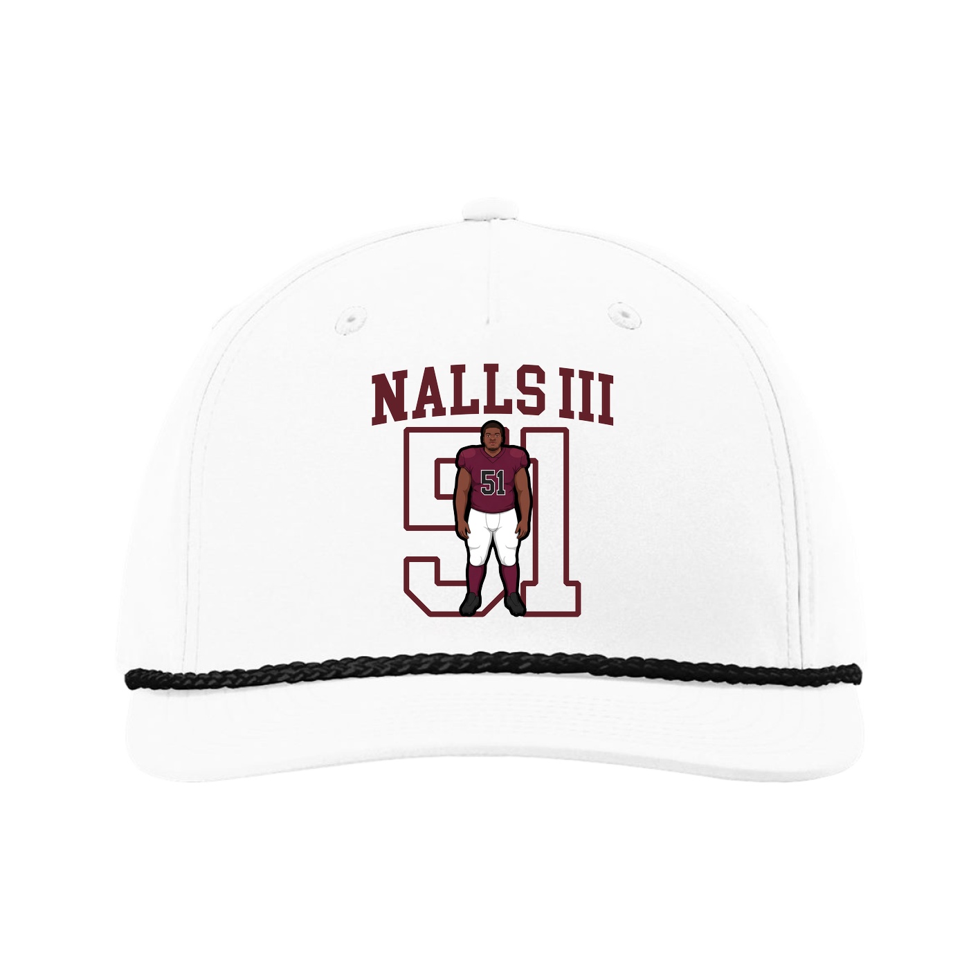 Five-Panel Classic Rope Cap — Shirsey in White