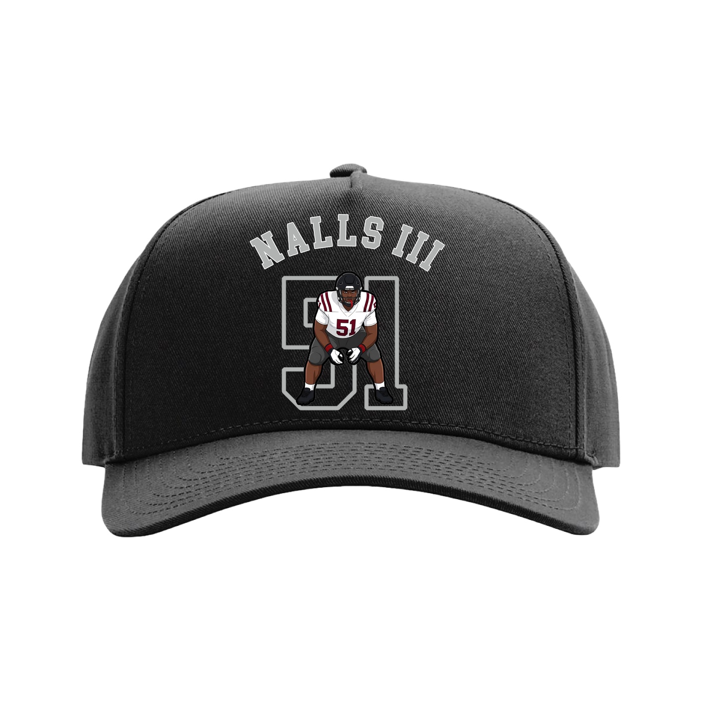 Full Fabric Five-Panel Champ Cap — Shirsey Arch in Black
