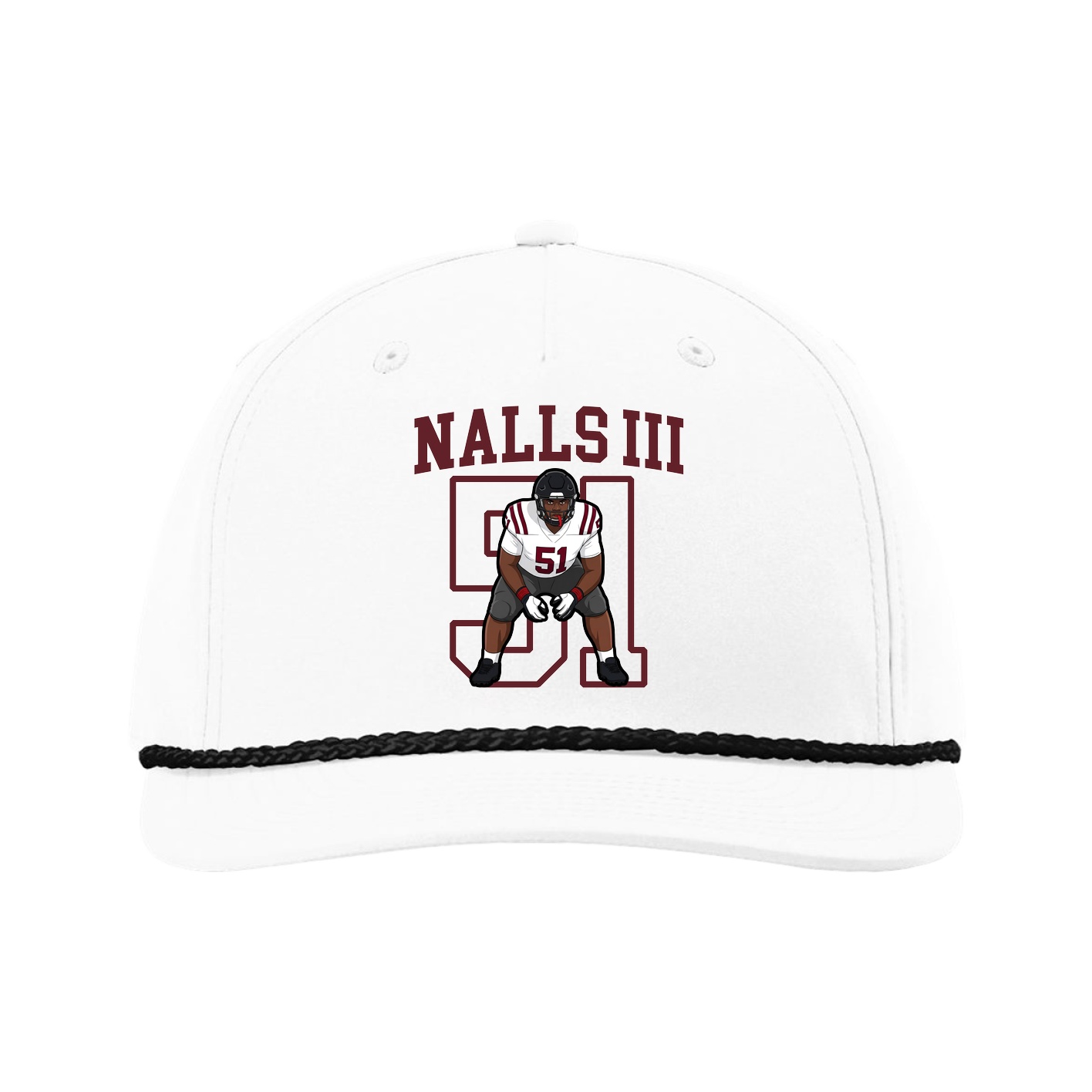 Five-Panel Classic Rope Cap — Shirsey in White