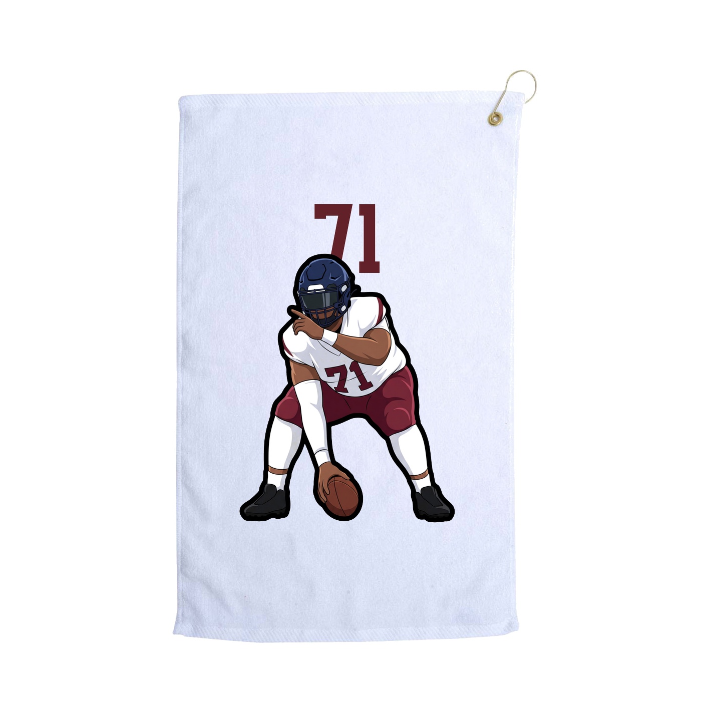 Golf Towel — Number Top in White