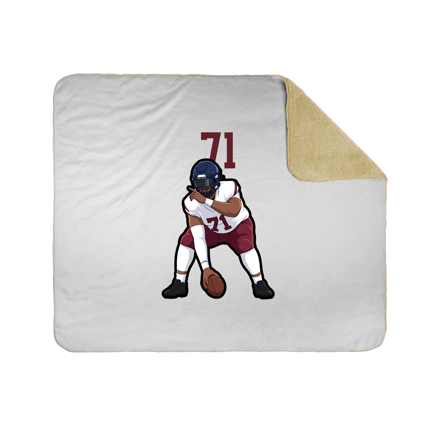 Throw Blanket — Number Top in White