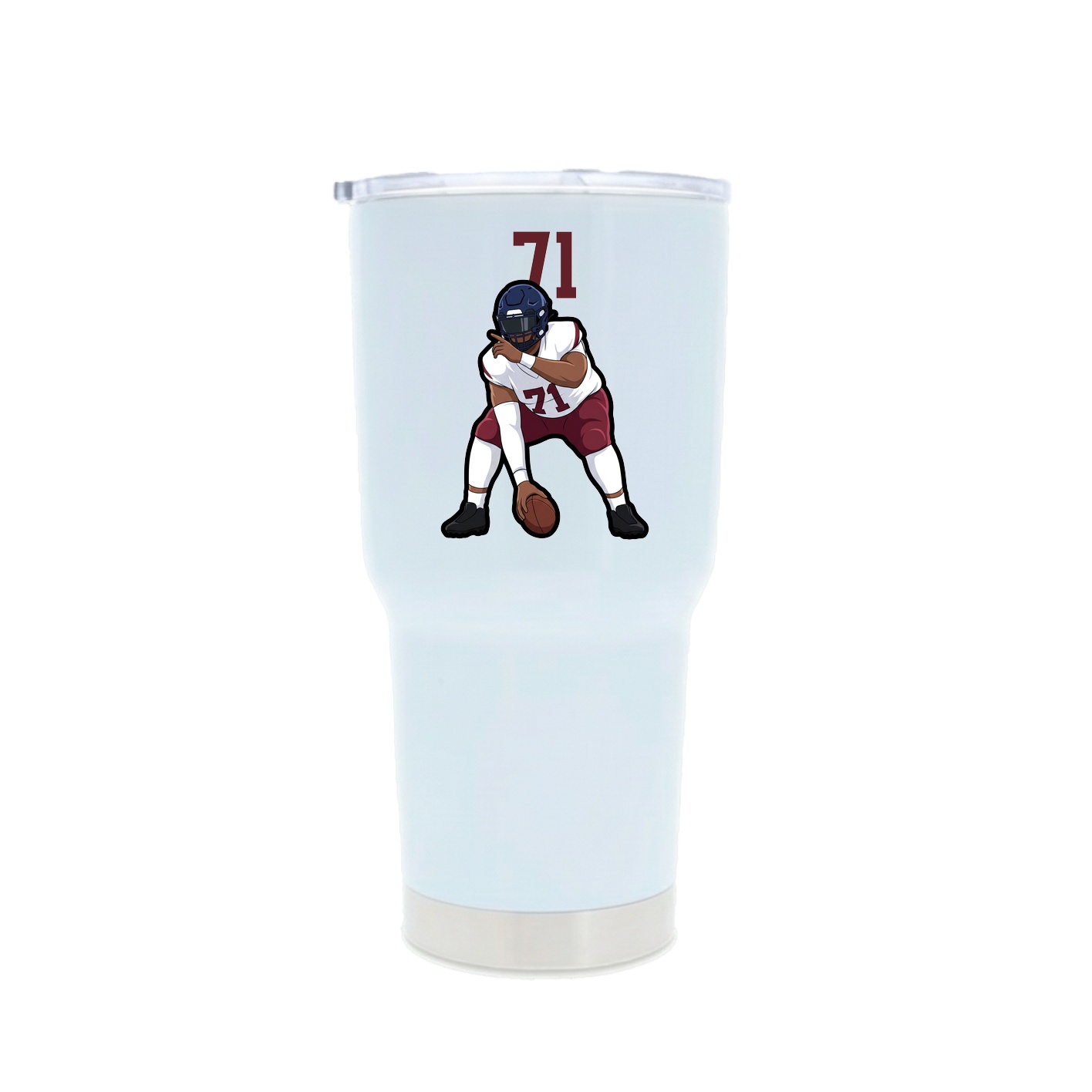 30oz Stainless Steel Tumbler — Number Top in White
