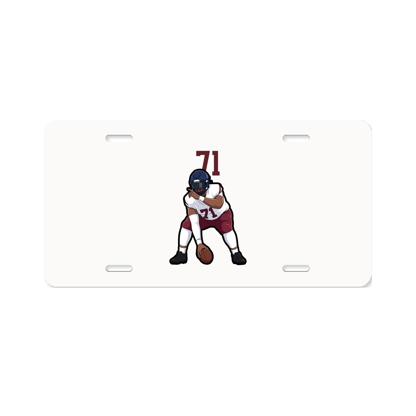 License Plate — Number Top in Classic